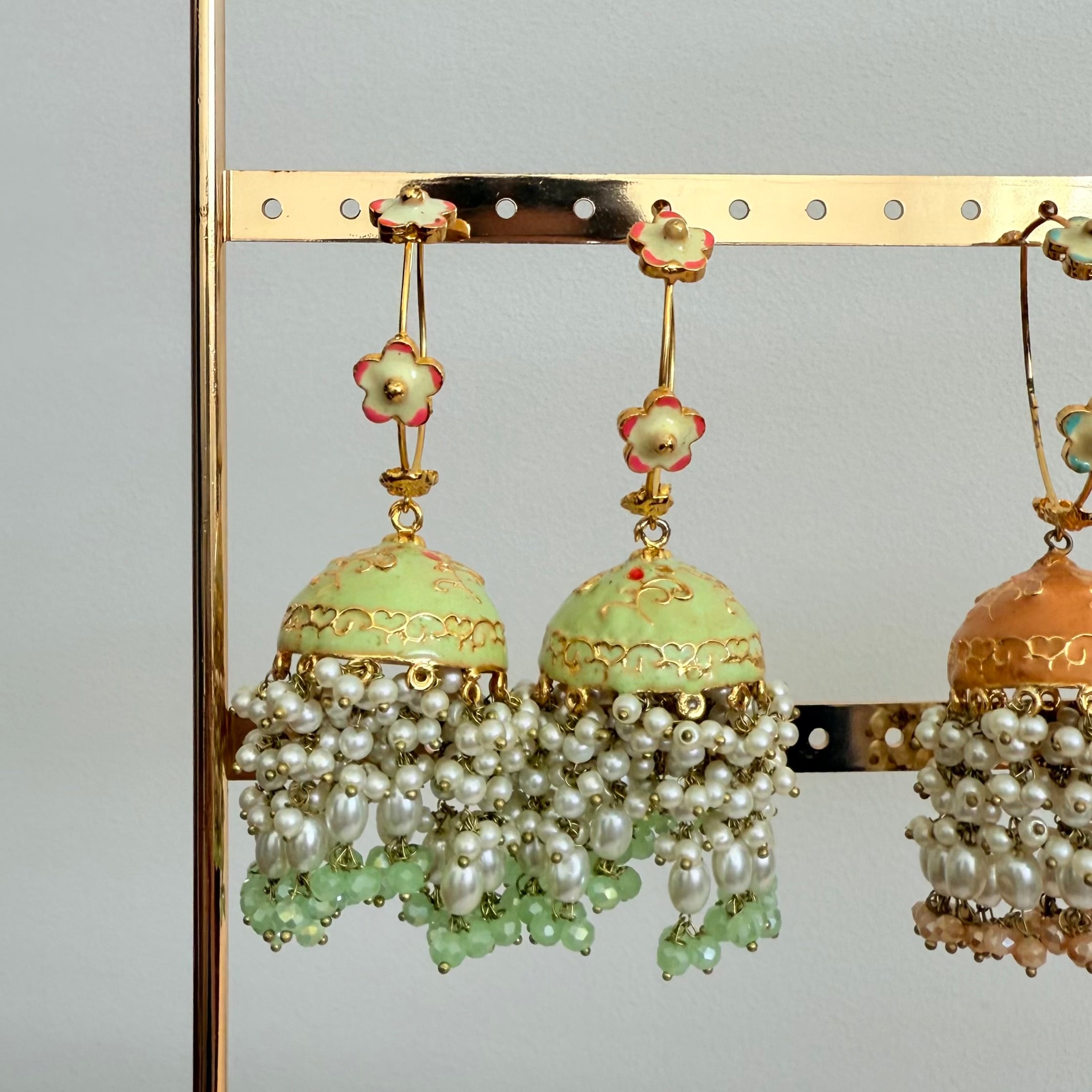 Zayna Meenakari Hoop Earrings