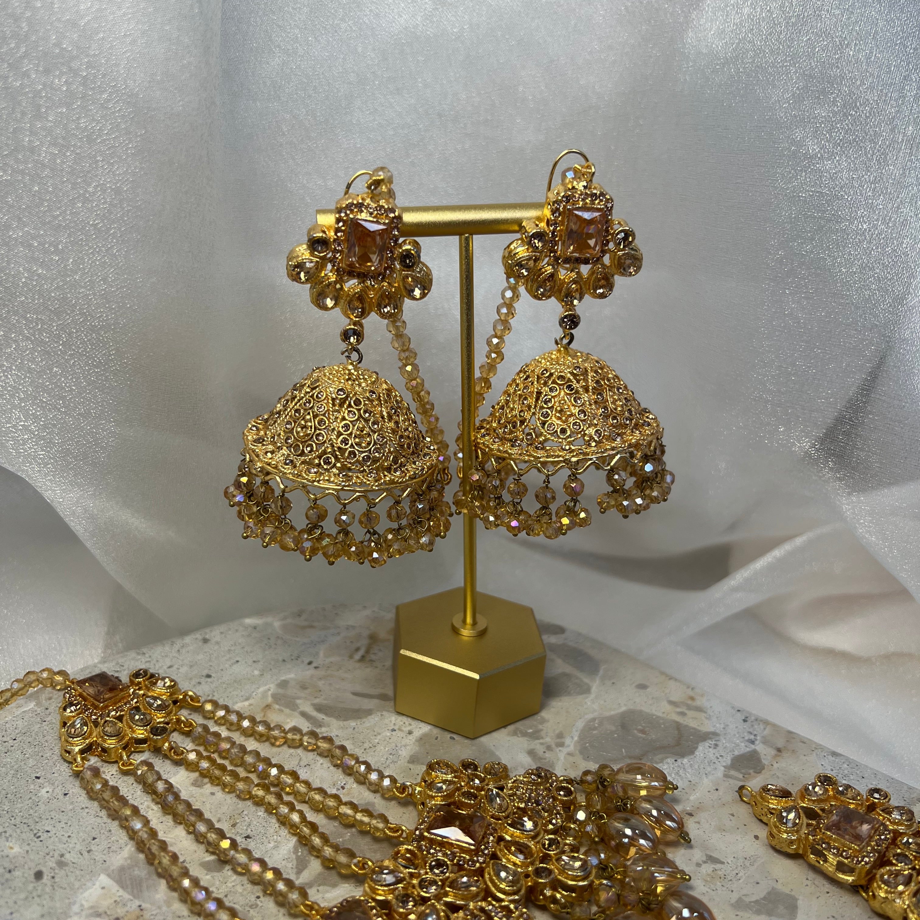 Yasmin Necklace Set - Maroon