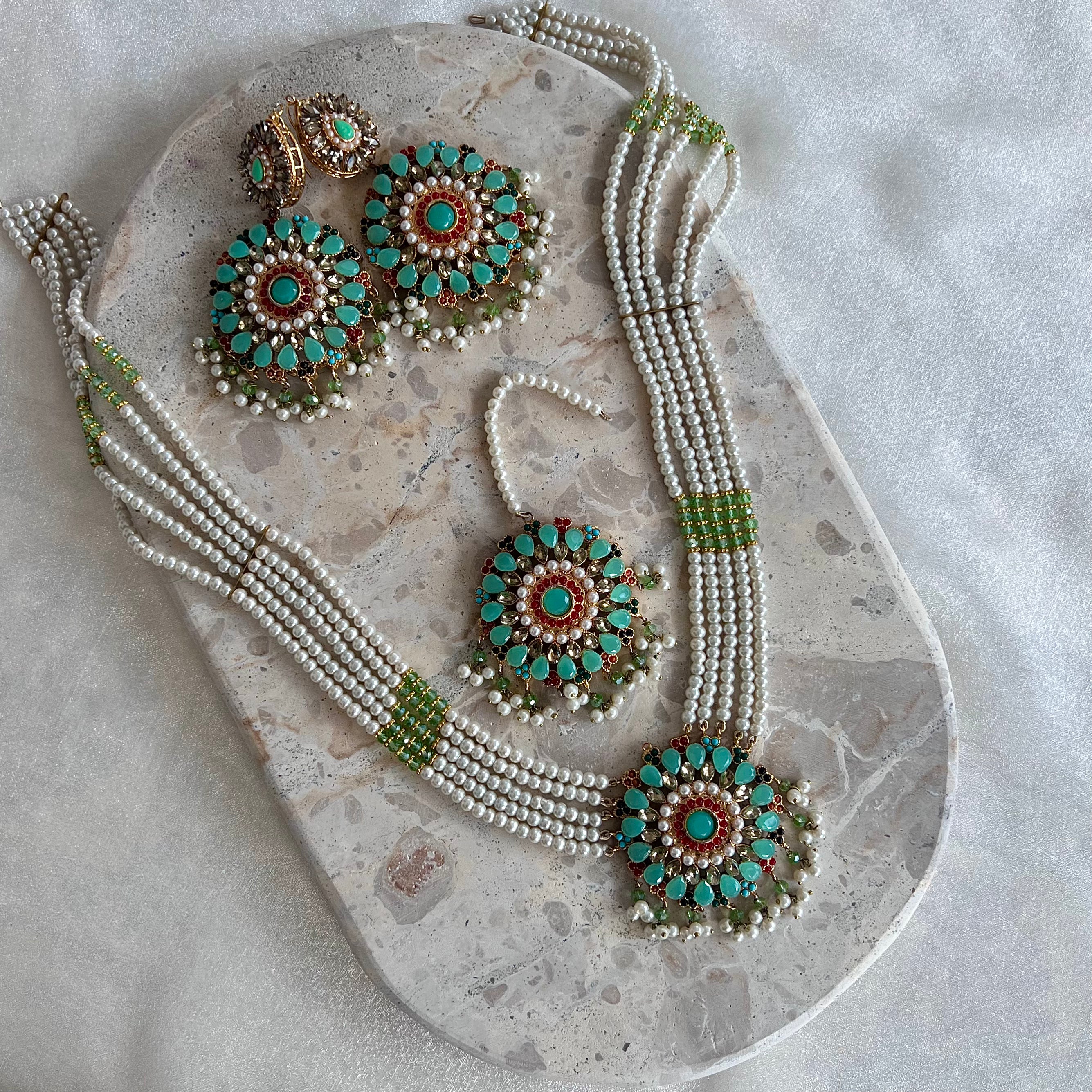 Aaira Long Necklace Set (Mala)