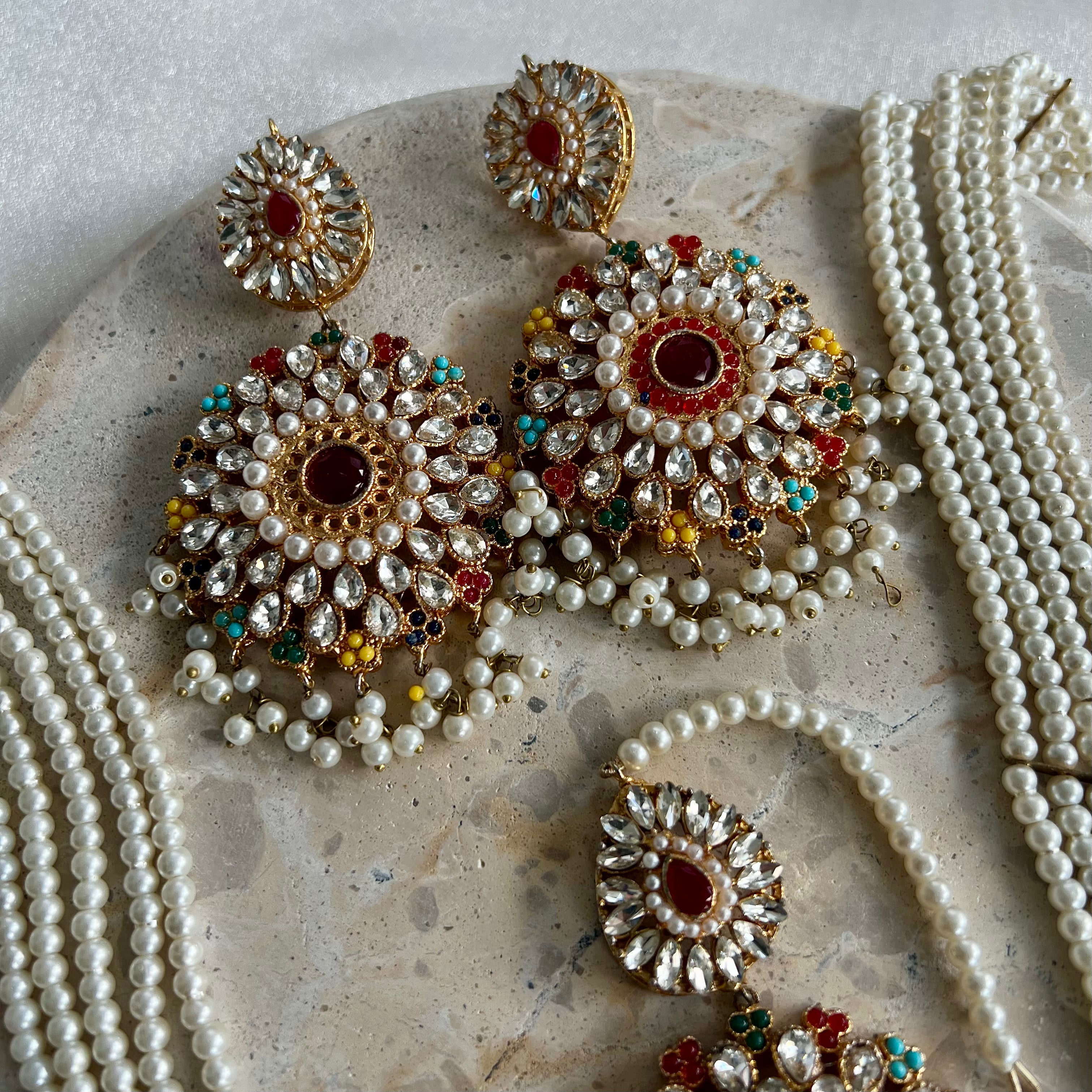 Aaira Long Necklace Set (Mala)