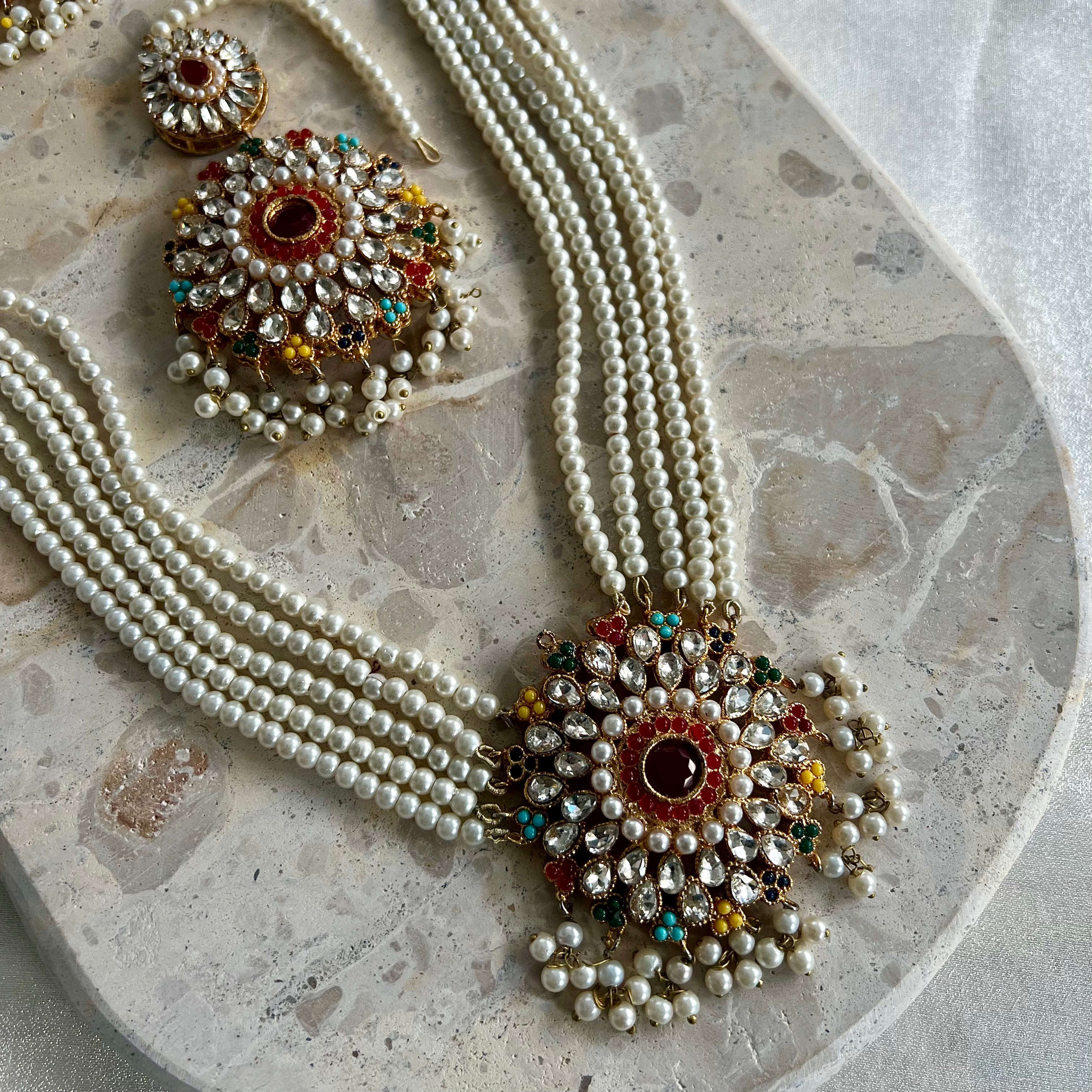 Aaira Long Necklace Set (Mala)