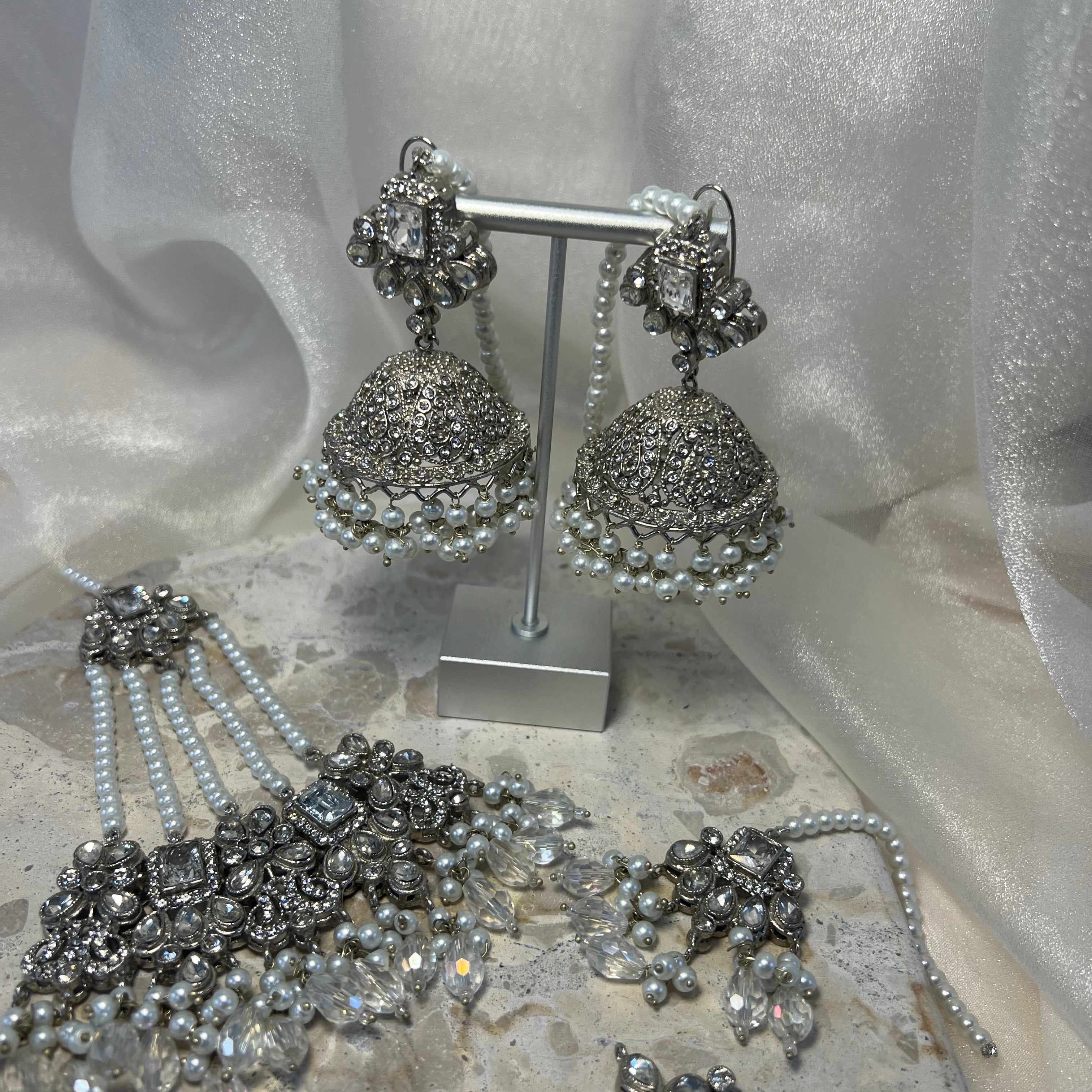 Yasmin Necklace Set - Maroon