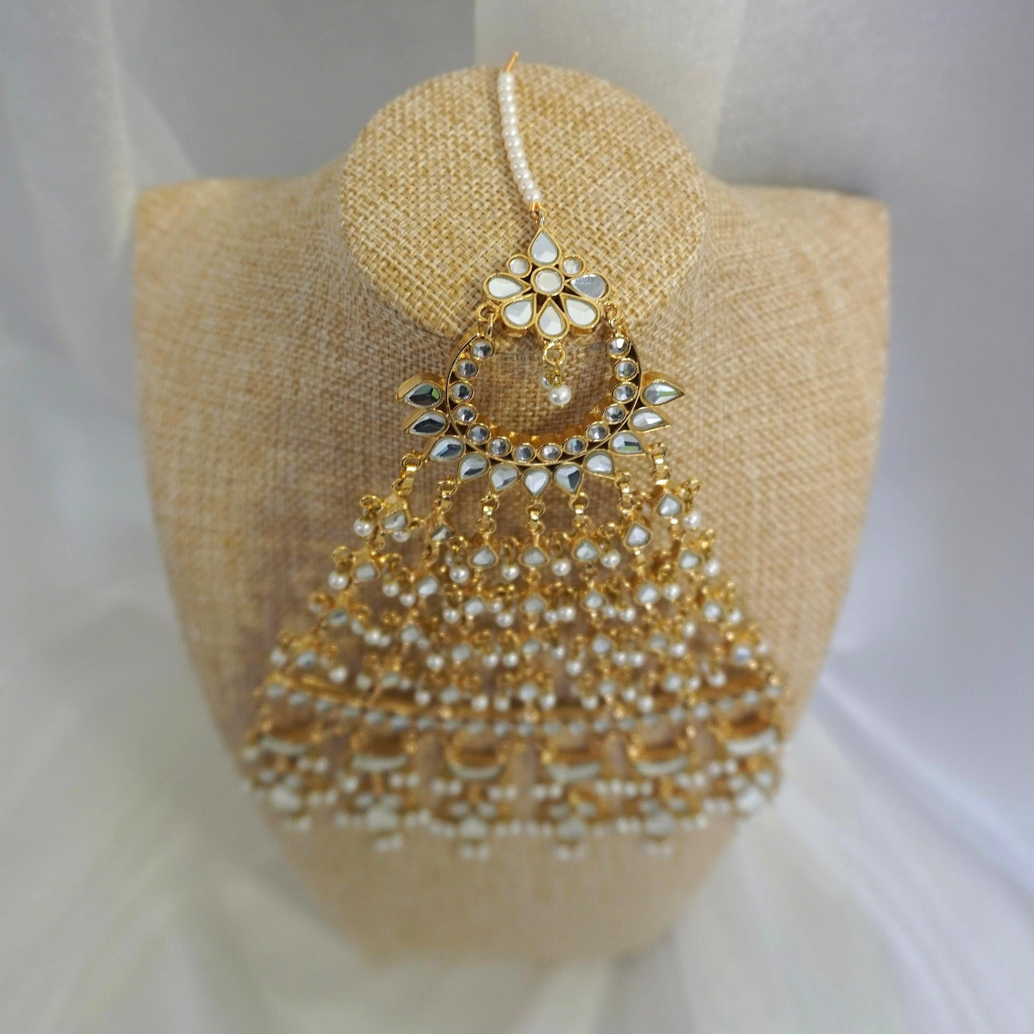 Gulbahaar Gold Plated Kundan Jhumar