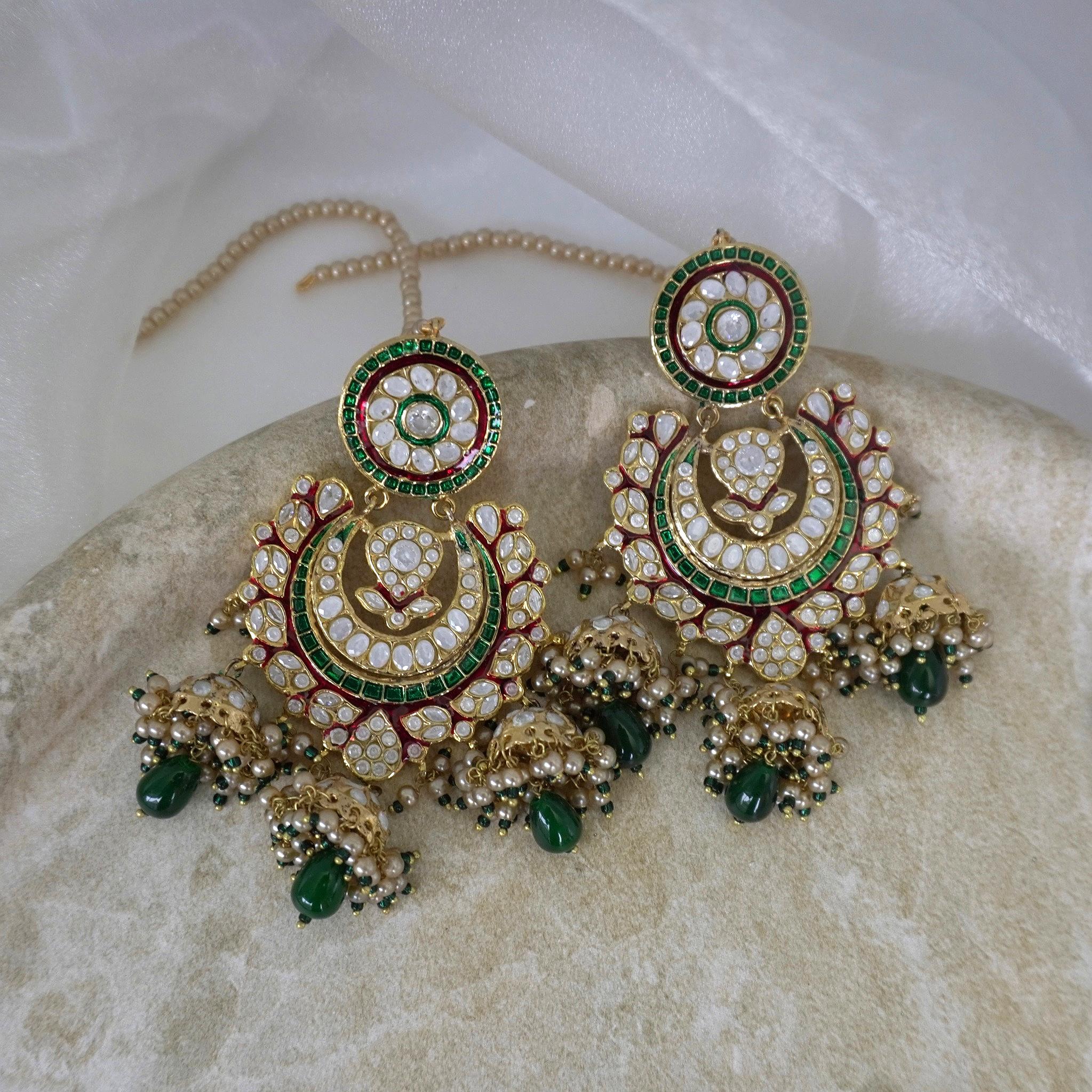 Haya Large Kundan Earrings