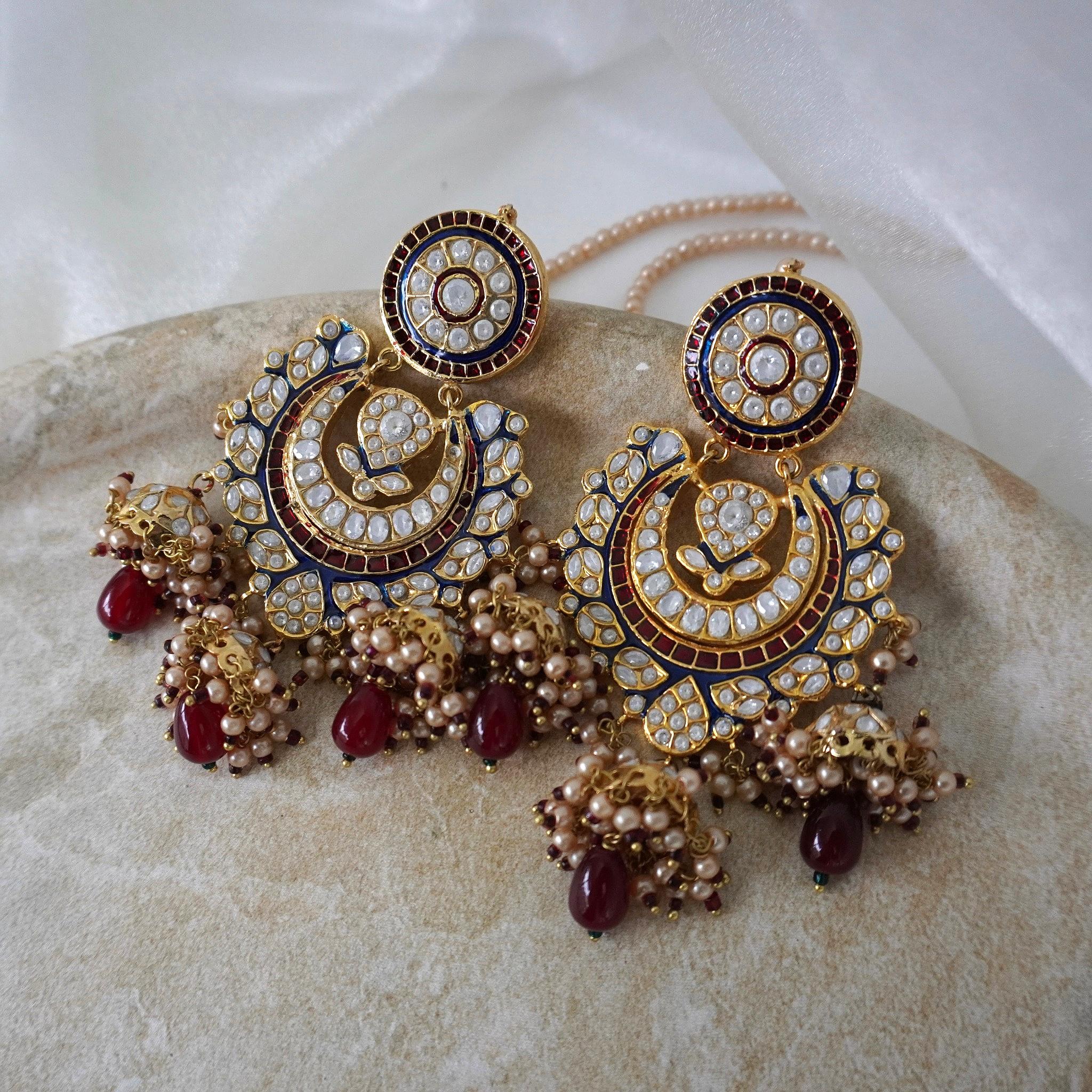Haya Large Kundan Earrings