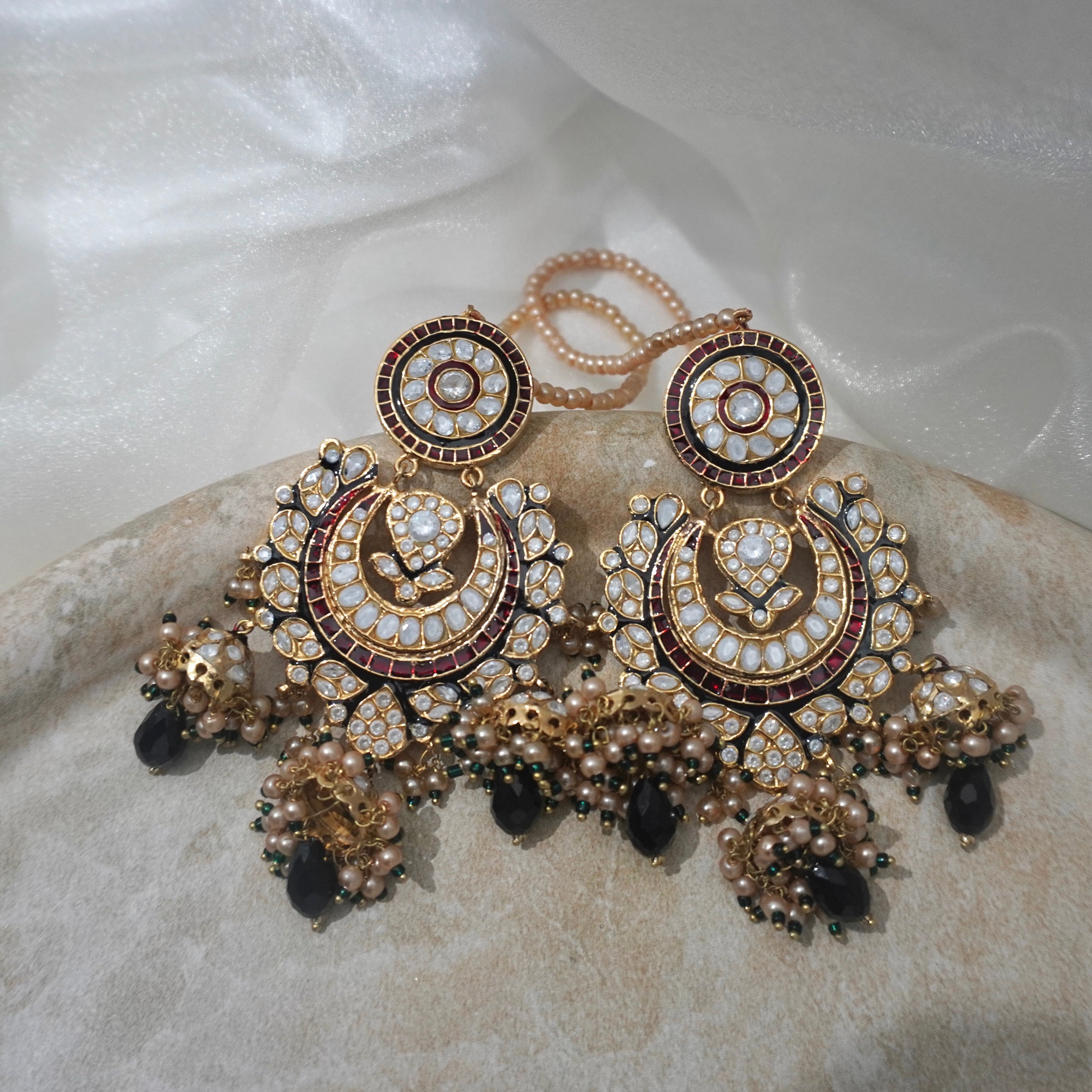Haya Large Kundan Earrings