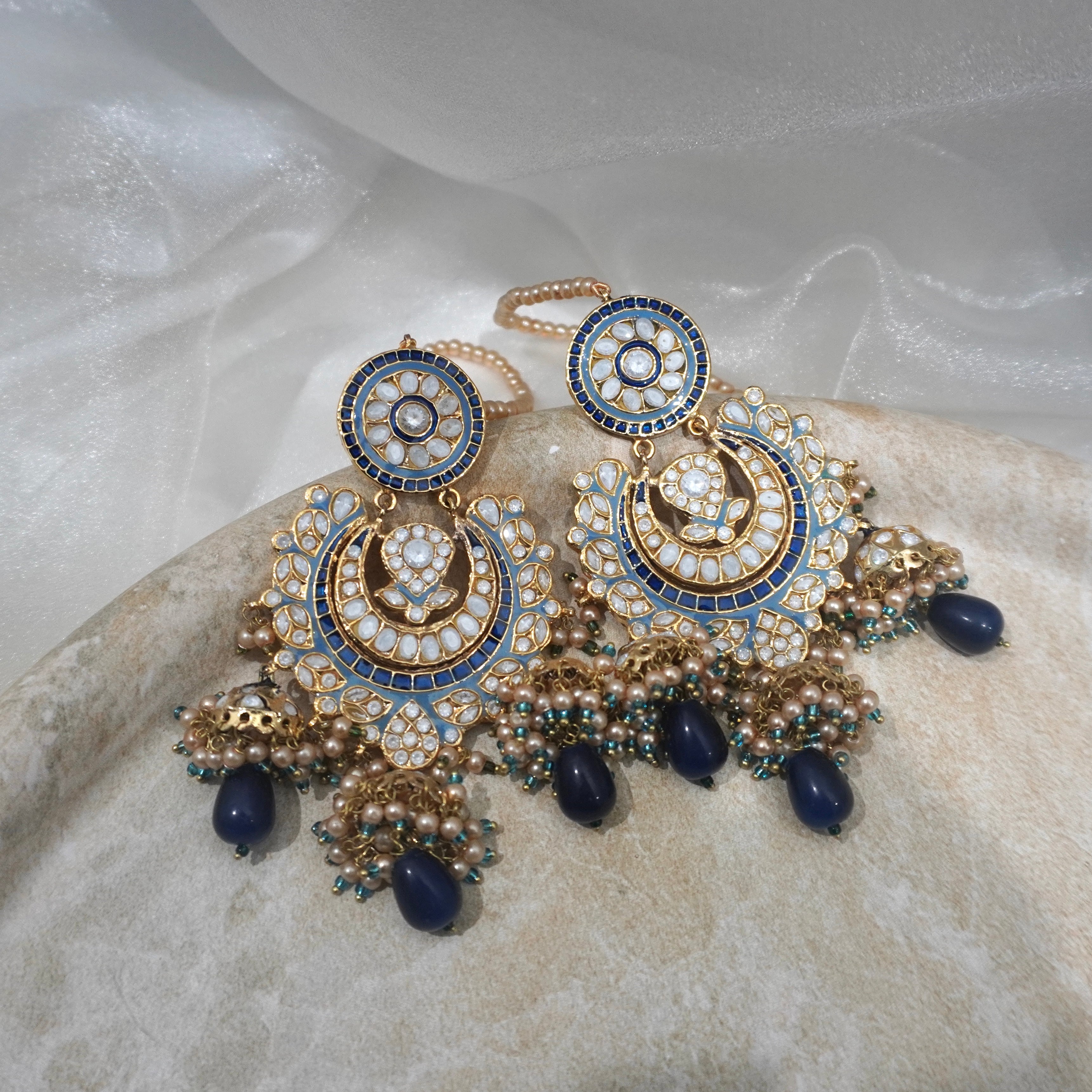 Haya Large Kundan Earrings