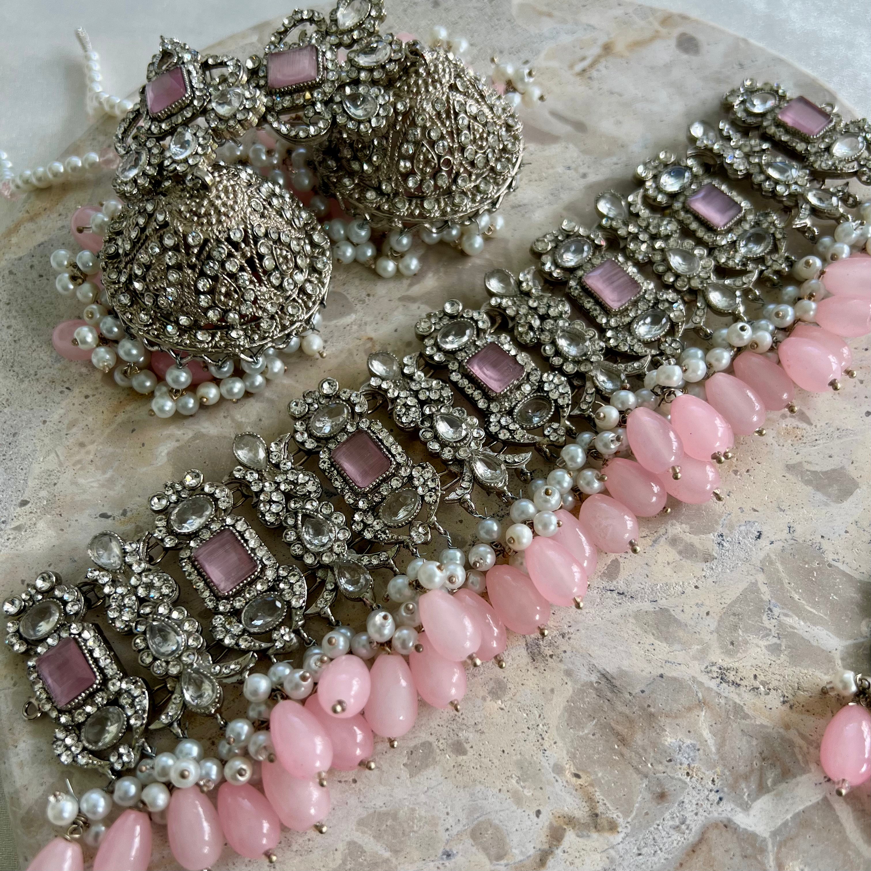 Haniya Choker Set - Silver