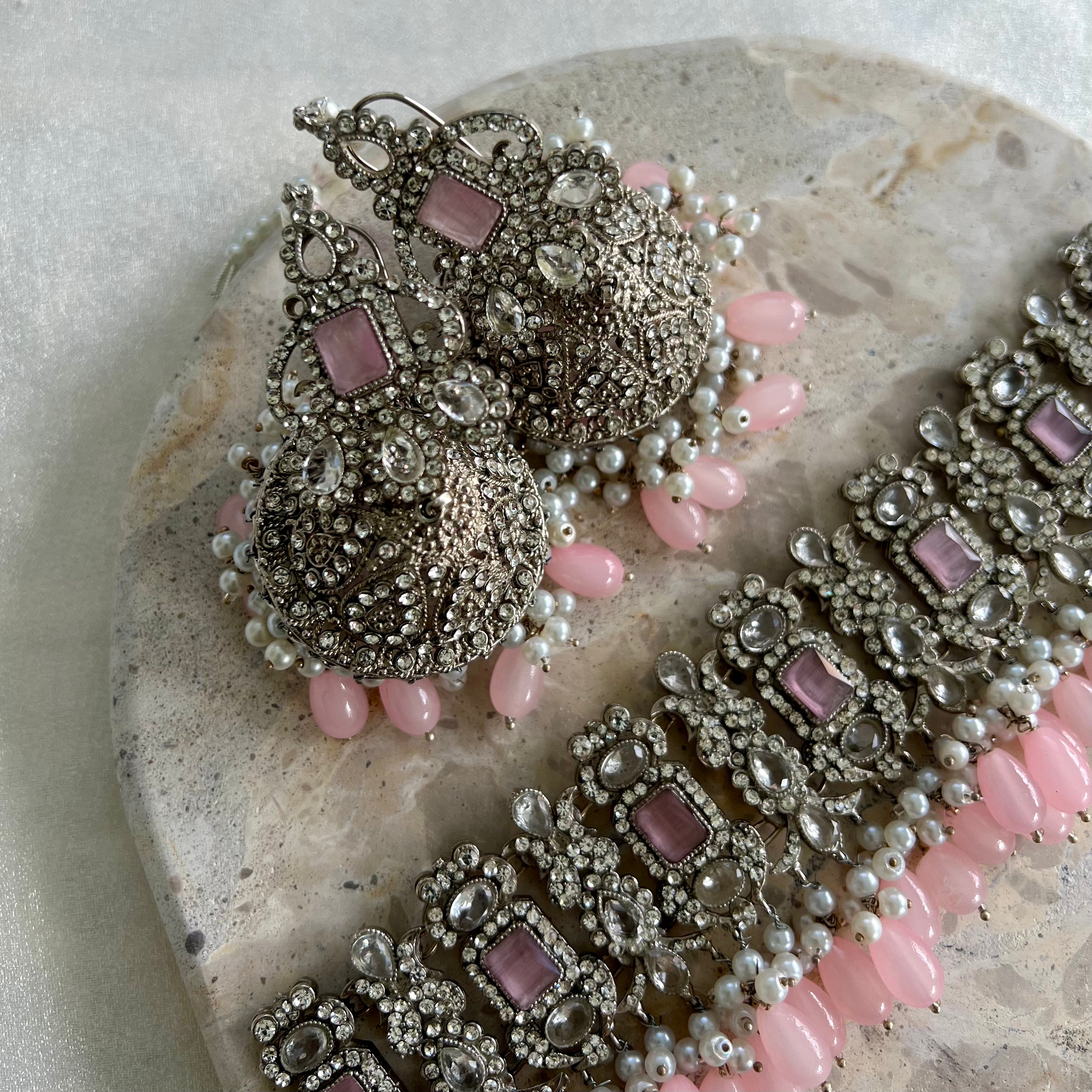 Haniya Choker Set - Silver