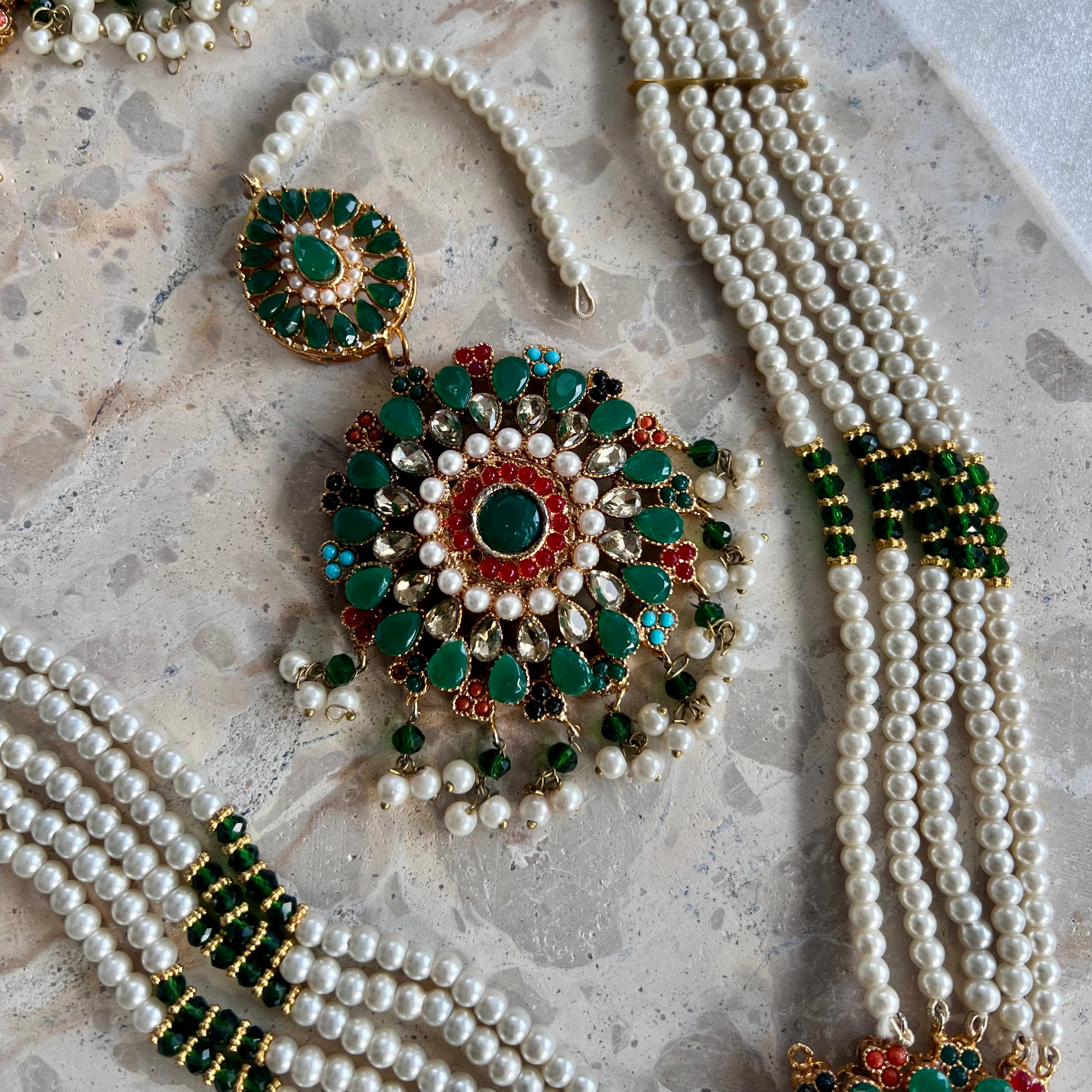 Aaira Long Necklace Set (Mala)
