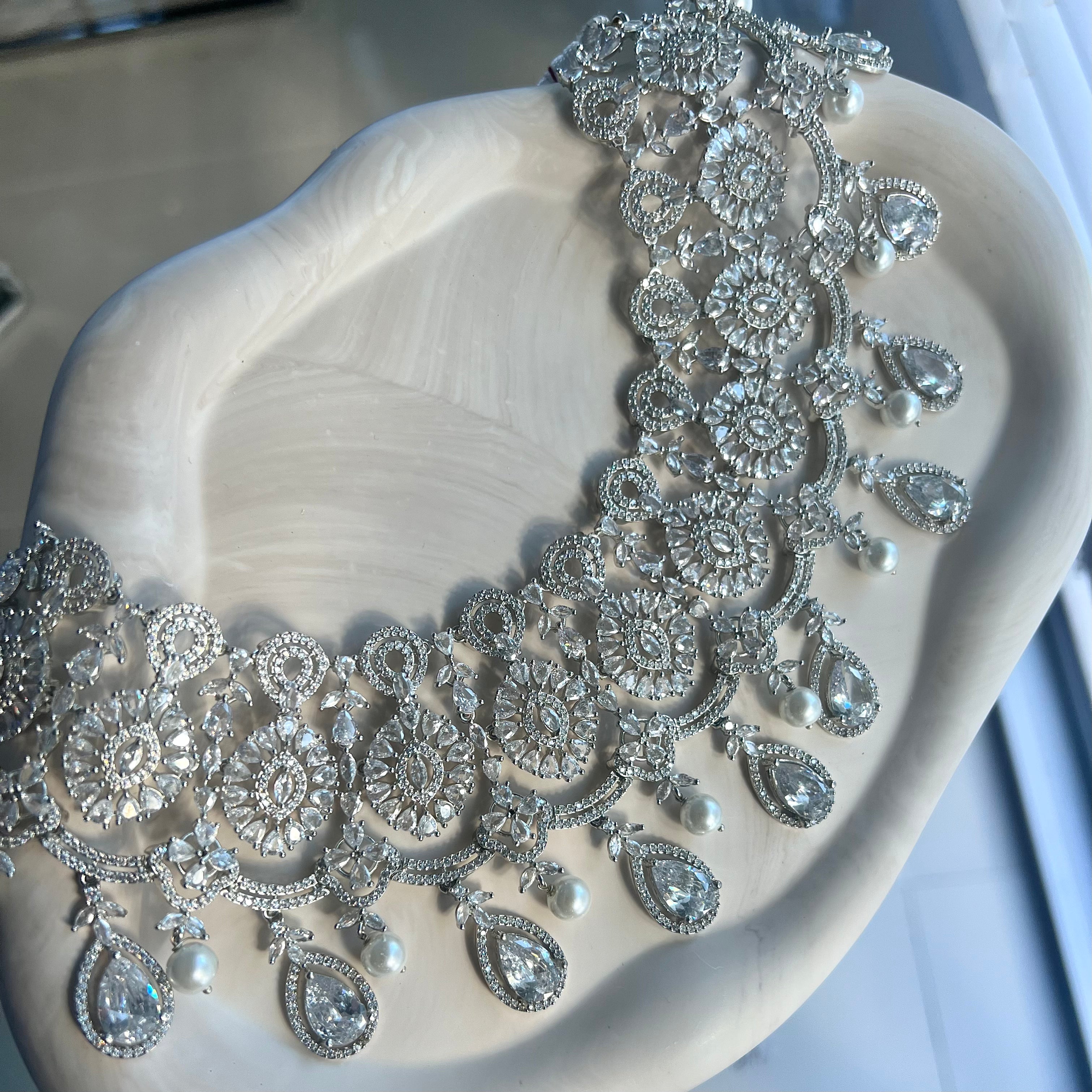 Zohra Diamanté Necklace Set