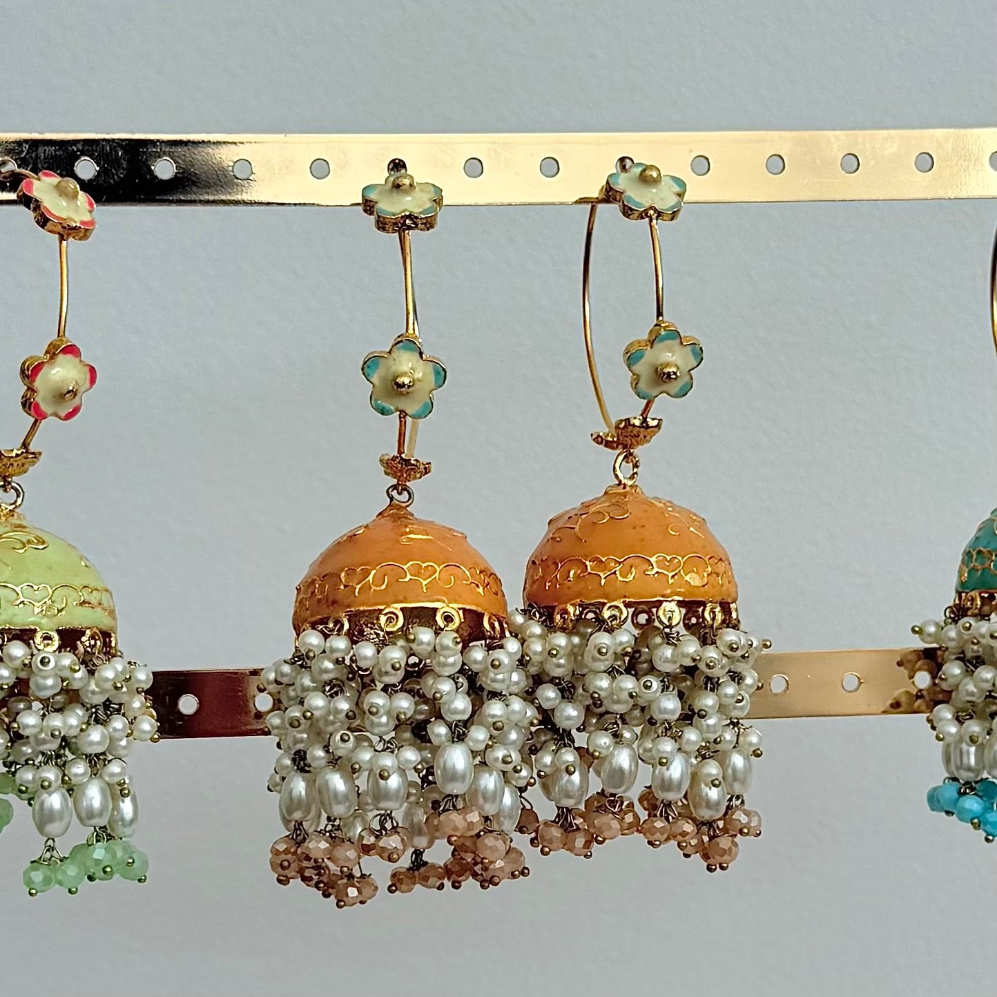 Zayna Meenakari Hoop Earrings