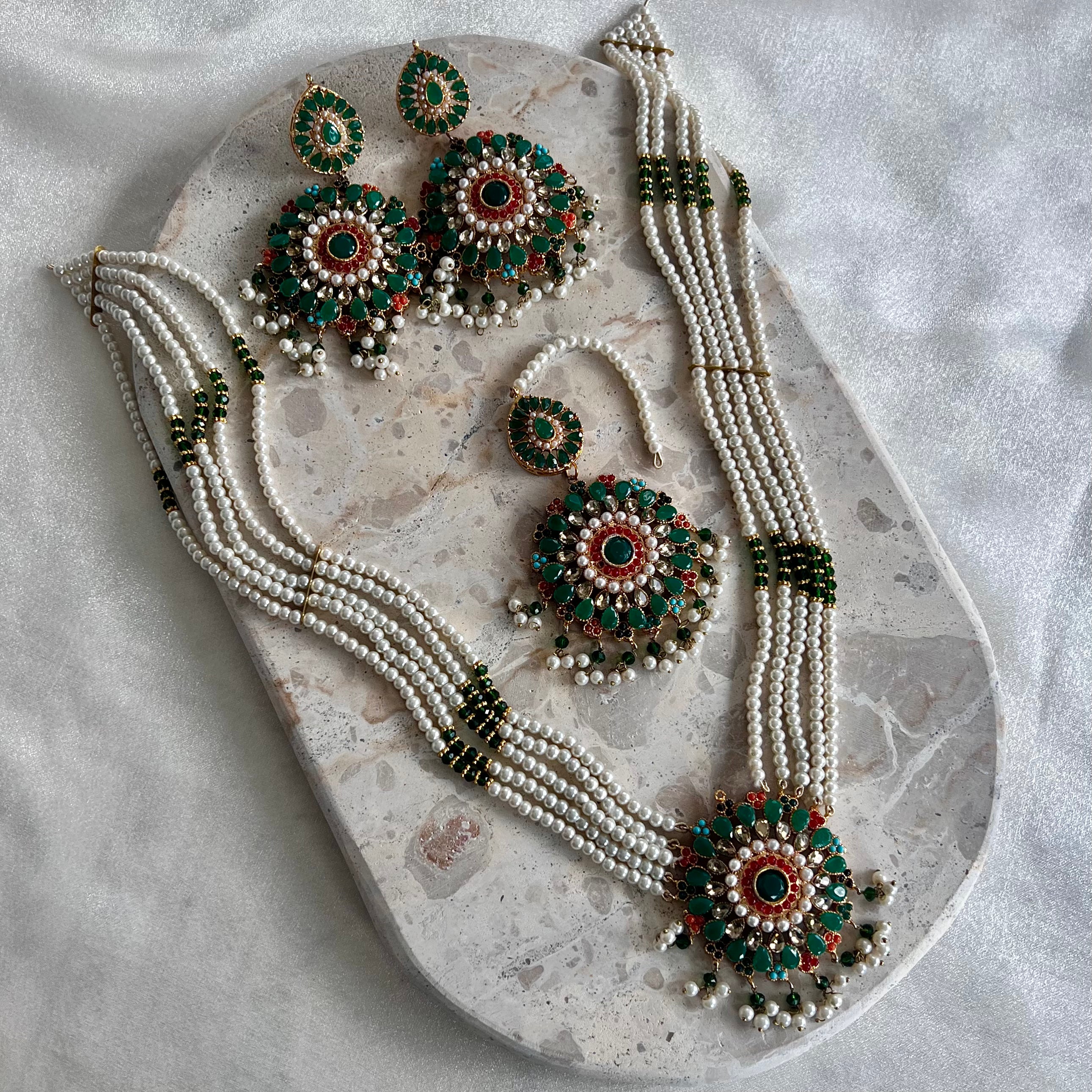 Aaira Long Necklace Set (Mala)