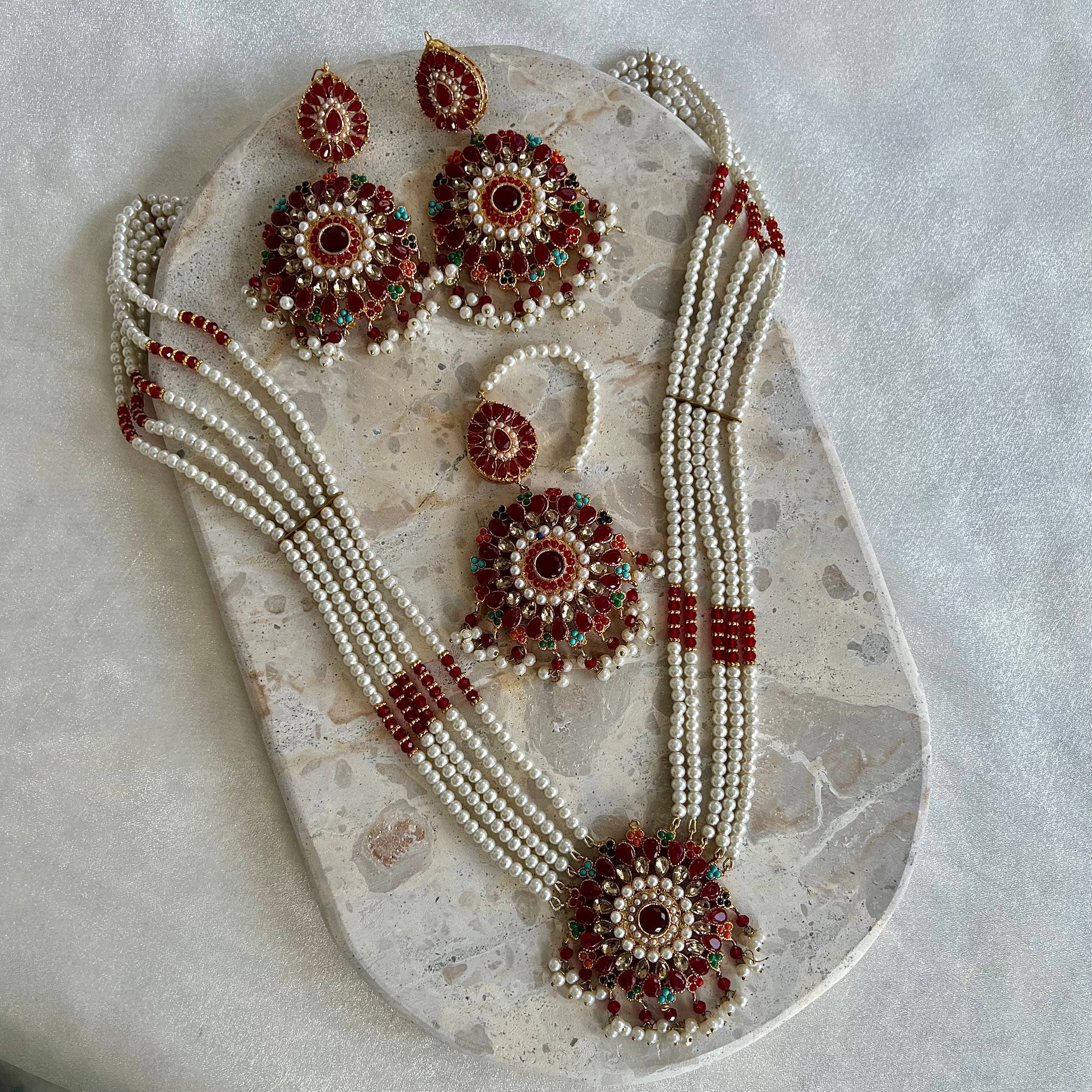 Aaira Long Necklace Set (Mala)