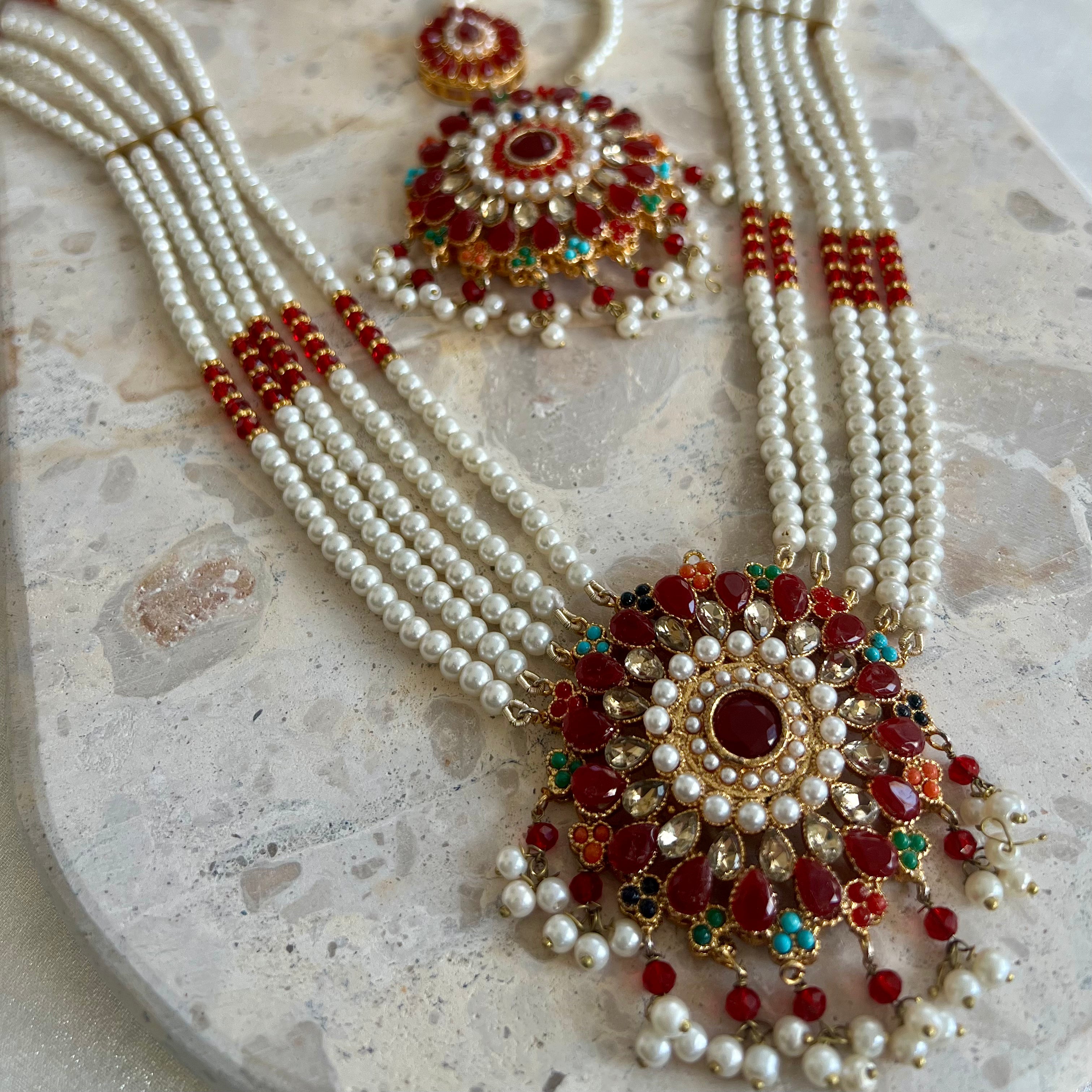 Aaira Long Necklace Set (Mala)