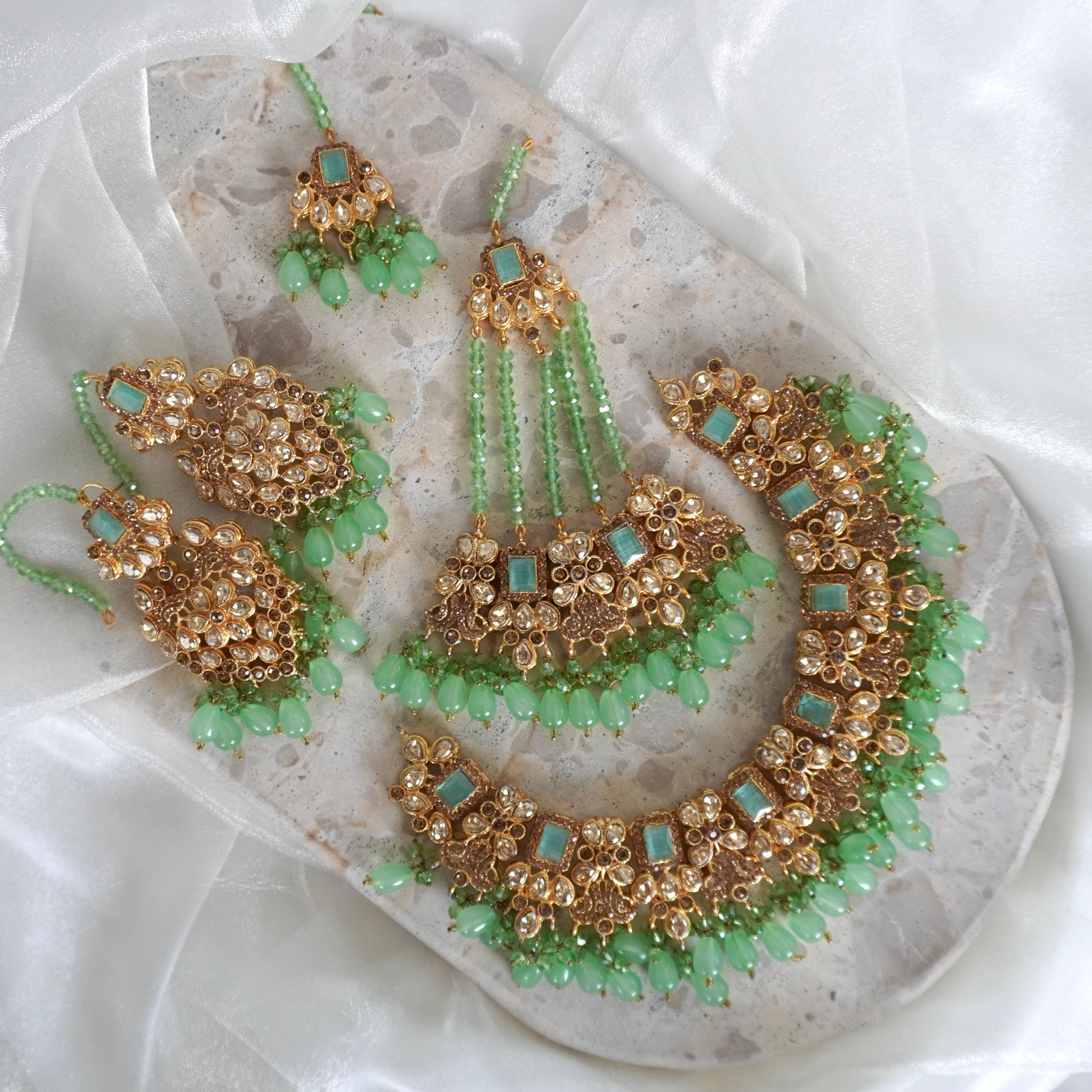 Yasmin Necklace Set - Green