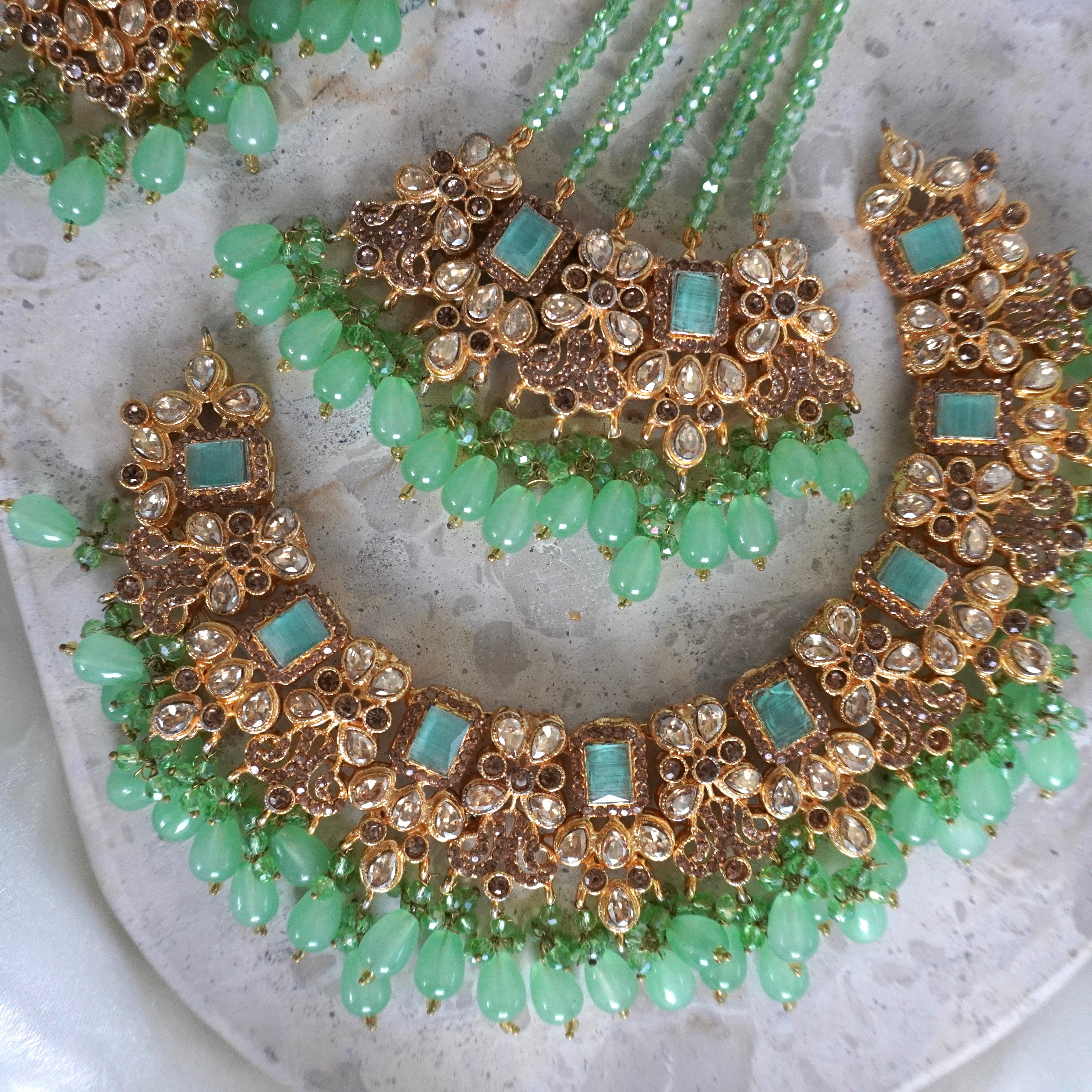 Yasmin Necklace Set - Green