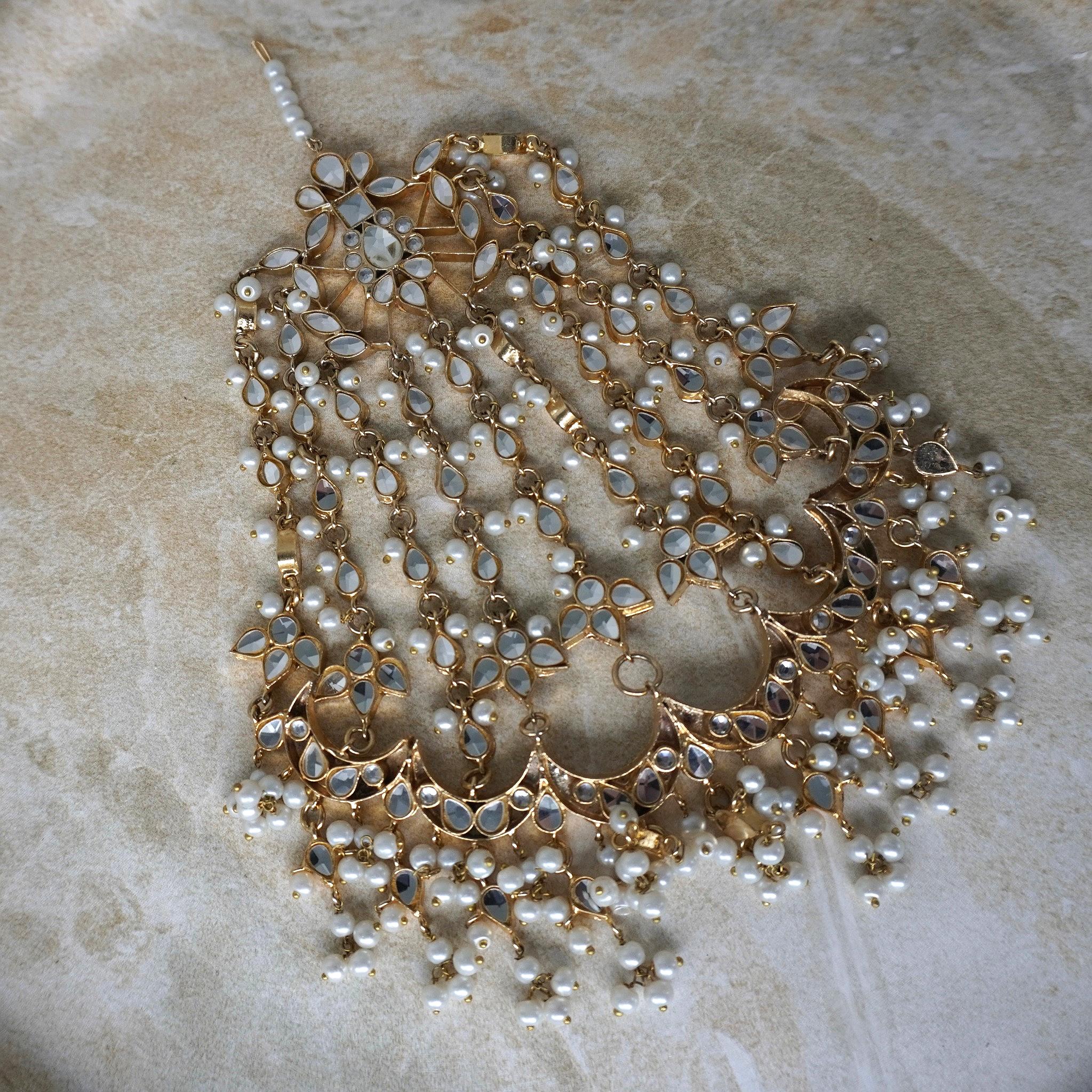Floral Heavy Kundan Jhumar