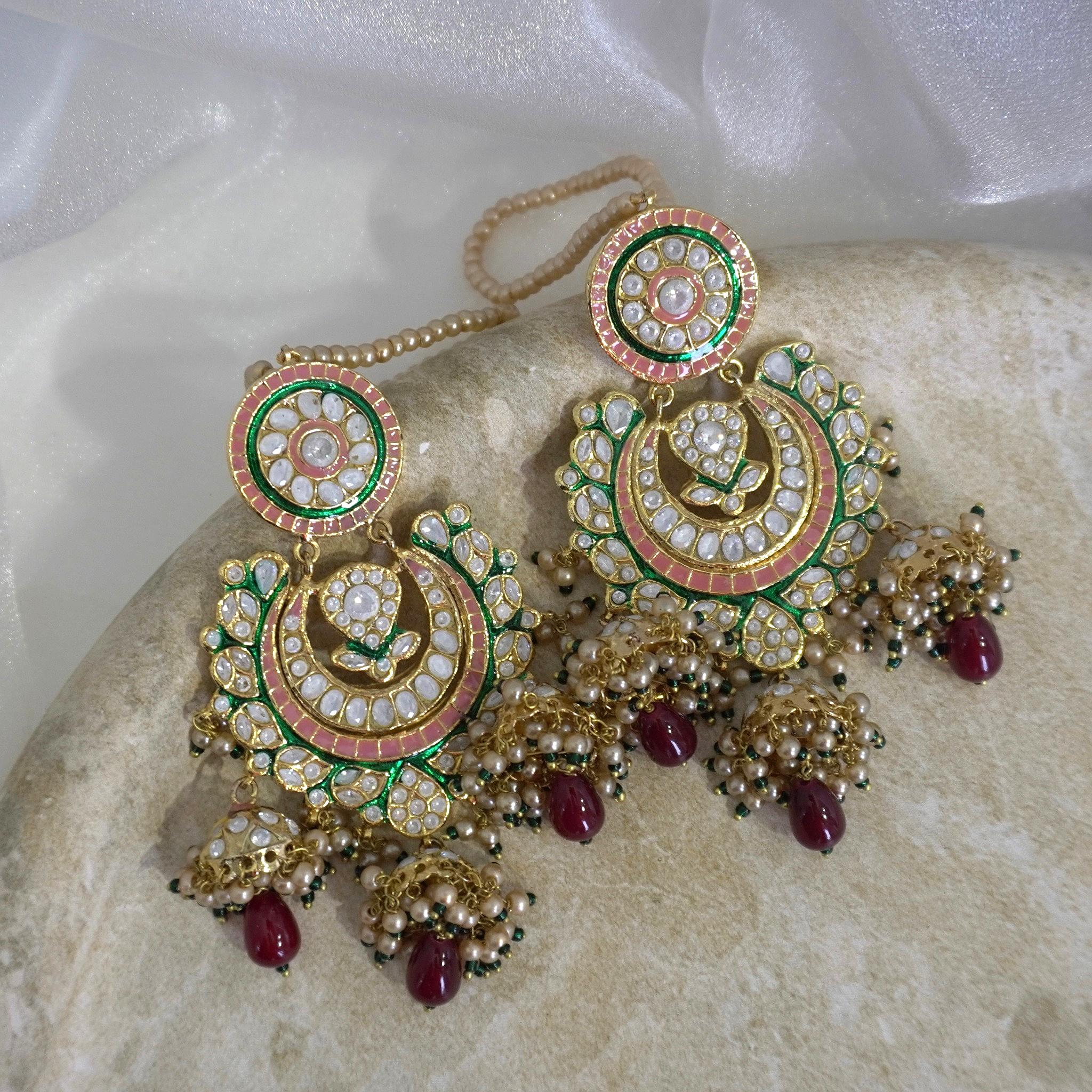 Haya Large Kundan Earrings