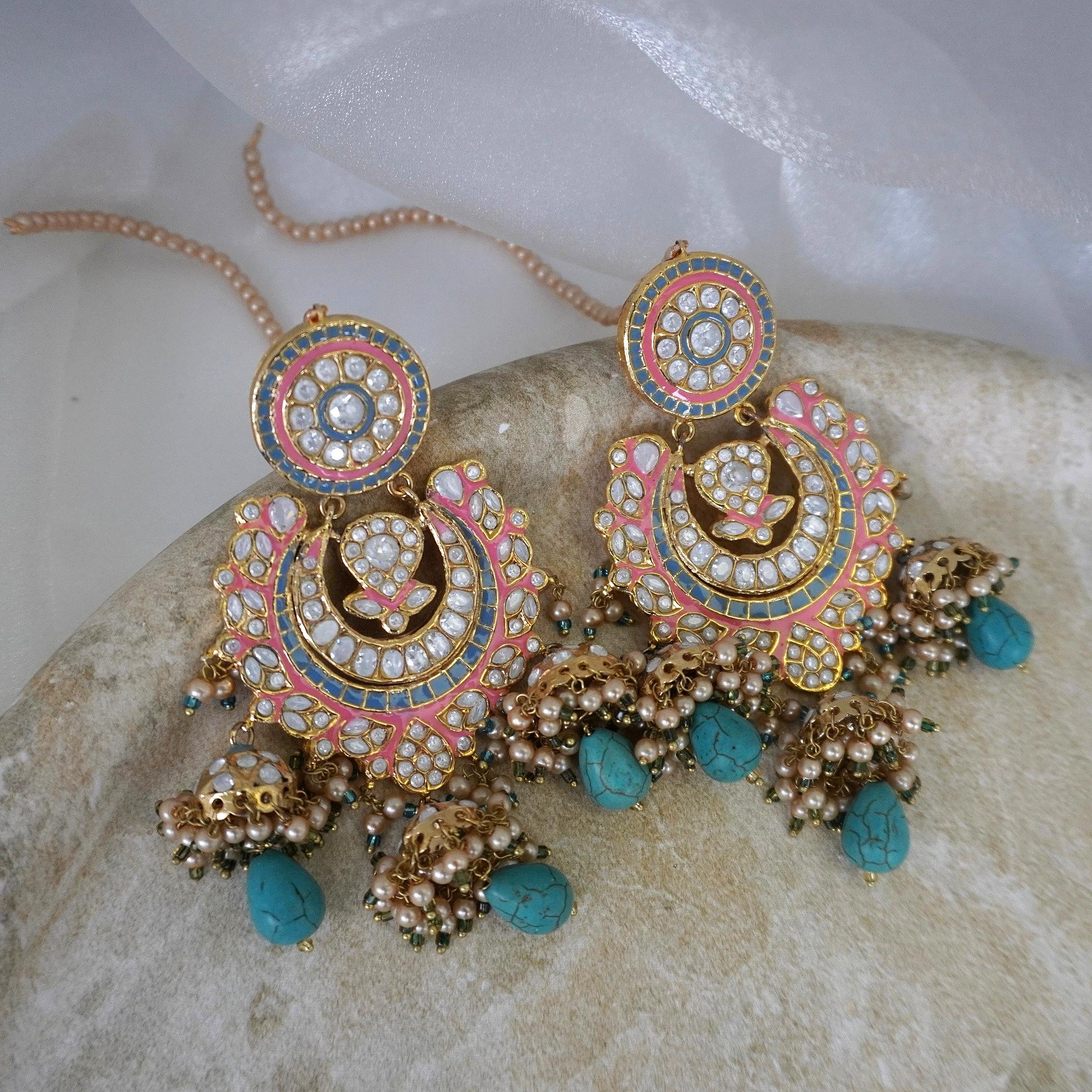 Haya Large Kundan Earrings