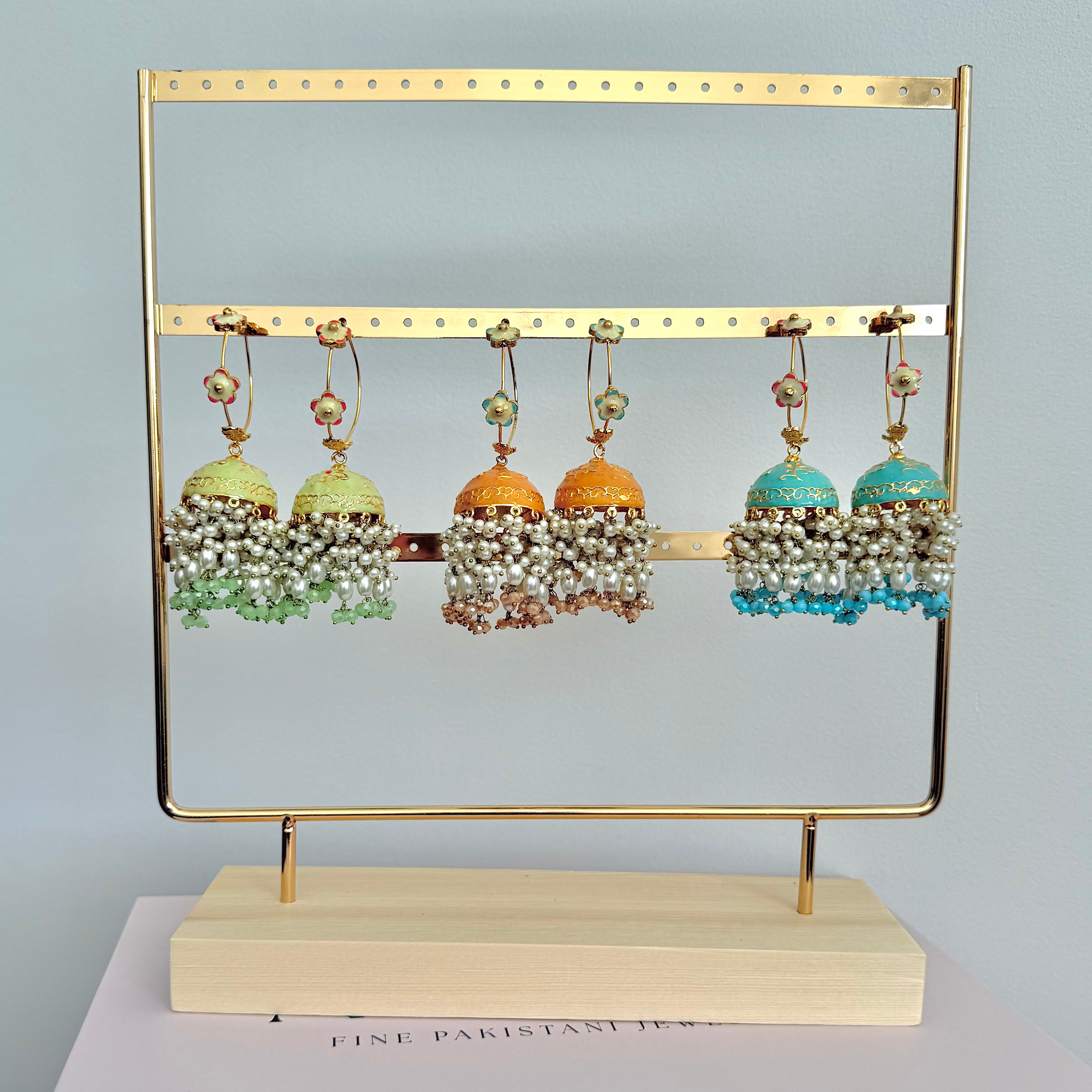 Zayna Meenakari Hoop Earrings